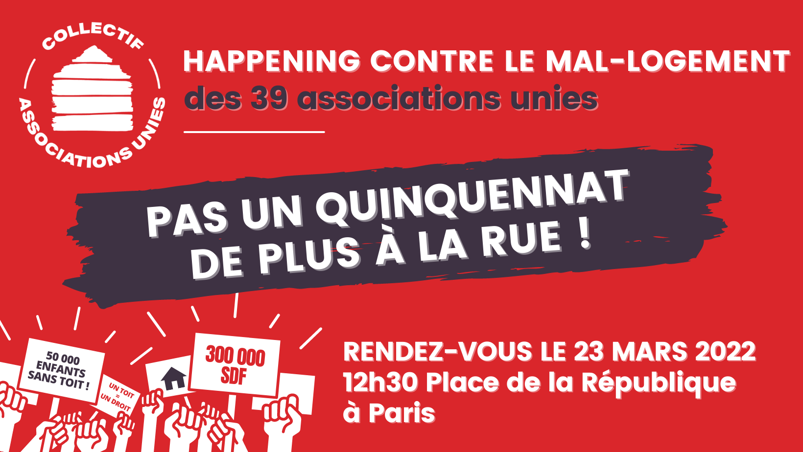 23 MARS : APPEL A RASSEMBLEMENT / Pas un quinquennat de plus à la rue